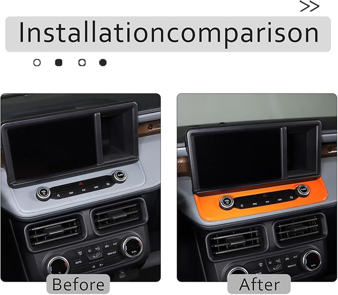 Lcojicep 7PCS Full Set Interior Trim Kit Compatible with Ford Maverick 2022-2024 Central Control air Conditioner Switch Panel Gear Panel air Conditioner Outlet Cover Decoration (Orange)