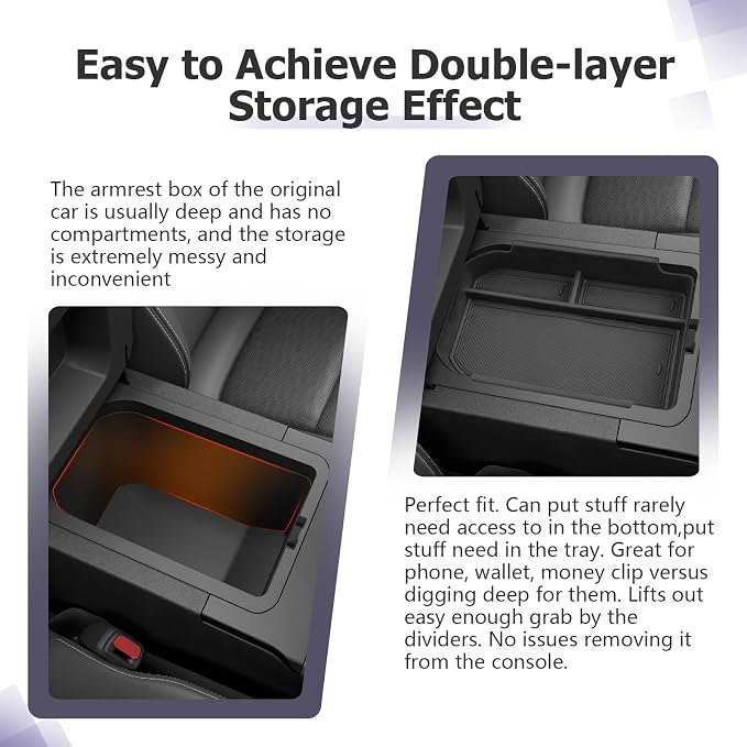 LUWU Land Cruiser 2024 2025 2026 Center Console Organizer 2026 Land Cruiser 1958/Base LC250 Accessories Armrest Box Armrest Organizer Tray (NOT for First Edition Cool Box Chilled Center Console)