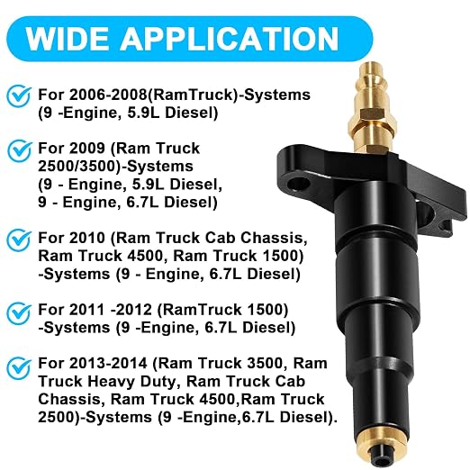 9007A 9007 Compression Test Adapter (Used with J-6692-B Compression Test Gauge) Suitable for 24V Cummins 1998-1/2 to Current 5.9 6.7 Liter Diesel