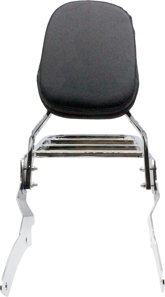 YHMOTO Motorcycle Sissy Bar Backrest with Luggage Rack For Yamaha VStar 650 400 DS650 Custom DS400 V star 1996-2017 (Chrome)