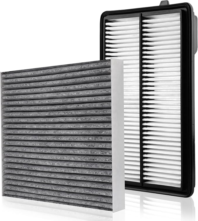 Cabin & Engine Air Filter Fit for Honda Accord 3.5L V6 2013-2017, Acura TLX 3.5L V6 2015-2020 Activated Carbon Cabin Filter Replacement CF10134 CA11477 Car Accessories