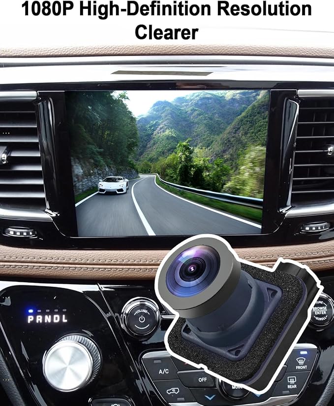 HD1080P Rear View Backup Camera Fit for Chrysler Pacifica 2017 2018 2019 2020 2021 2022 2023, Replace 68227397AH 68227397AE 68227297AG, IP68 Waterproof 170°Wide Angle