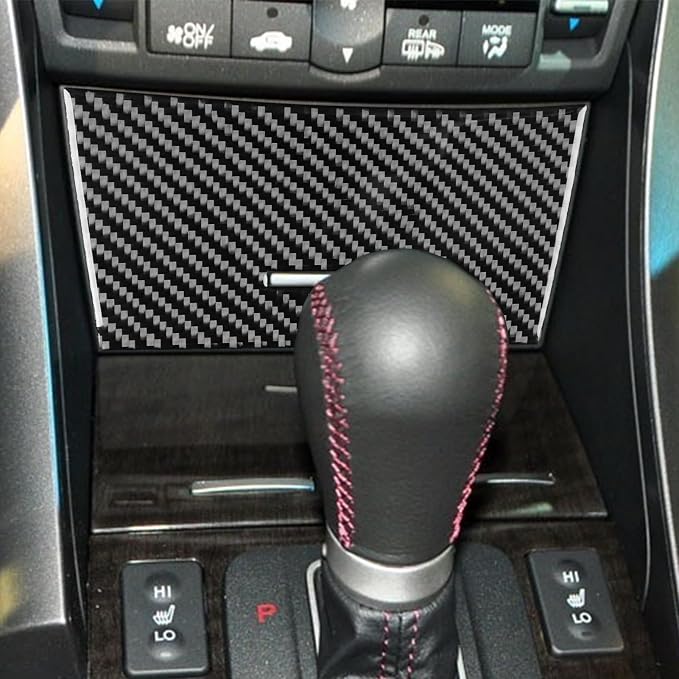 Black Soft Carbon Fiber car Interior Central Control Storage Box B Model 1/Piece Decorative Sticker Suitable for Acura TSX 09-14 Carbon Fiber car Interior