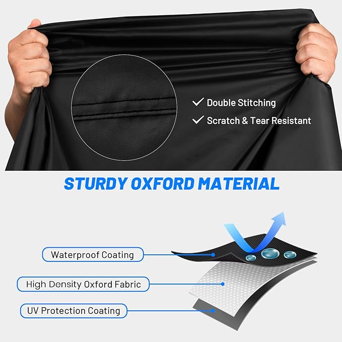 Favoto Bike Cover Outdoor Storage - Waterproof Bicycle Cover for 3 Bikes Sun Rain Dust Wind Proof Heavy Duty with Storage Bag Bike Tarp for Mountain, Road & Electric Bikes