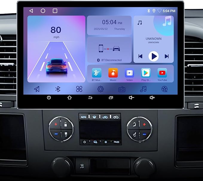 Touchscreen Car Stereo Radio Upgrade for Chevy Silverado 2007-2013 GMC Sierra Yukon Buick Enclave Replacement Head Unit Installation Kit Built in CarPlay Android Auto (11.5" 4G+64G)