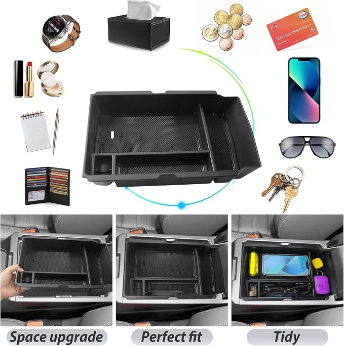 SKTU for 2023 2024 2025 2026 Honda CRV Center Console Organizer 2023-2025 2026 CRV Hybrid Console Tray 2024 2025 2026 CRV Accessories Console Tray Honda CR-V 2025 2026 Accessories with Coin Holder