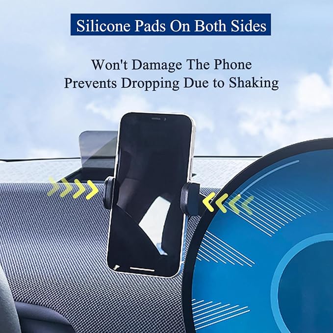 Persevere Car Phone Holder for Mini Cooper F65 F66 J01 J05 F01, Only for Circular Display Screen, 360° Rotatable Phone Mount for 4-6.9'' Smartphones, U25/Rectangular LCDs Not Supported, Manual Left