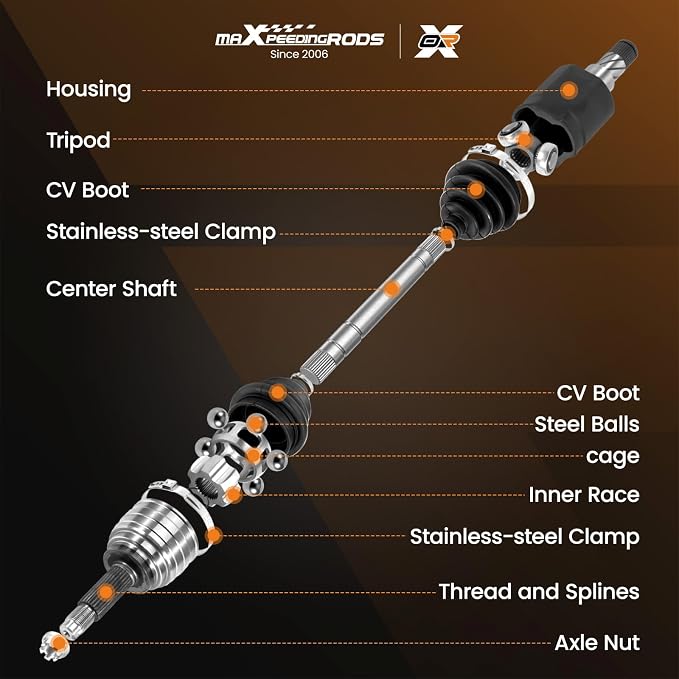 maXpeedingrods Front CV Axle Shaft Assembly for Can Am Maverick X3, X3 MAX 72" TURBO RR RS XMR SDT XRS XRC Smart Lok 2018-2025, Left or Right Side, Replace# 705402048