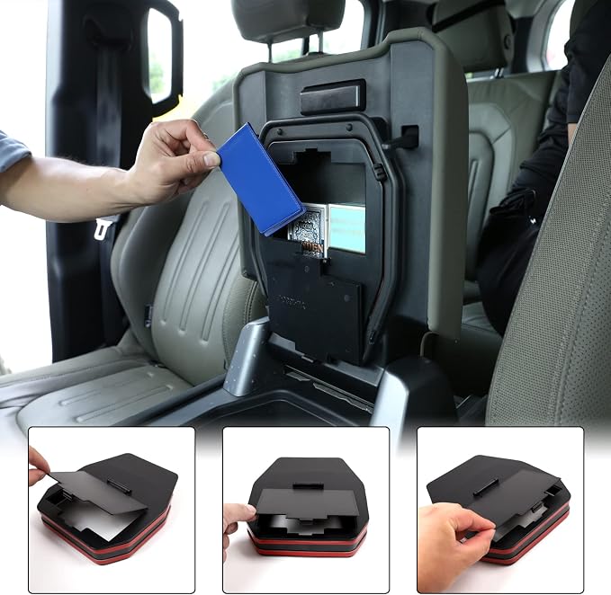 Car Armrest Hidden Storage Box Compatible with Land Rover Defender 2020-2025 Center Console Handrail Privacy Organizer Tray Armrest Storage Box Container Insert Pallet Manager Interior Accessories