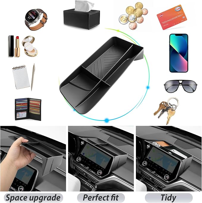 SKTU for 2025 2026 2027 Lexus TX Dashboard Storage Box for 2025 2026 2027 Lexus TX 350/500h/550h+ Dashboard Organizer Lexus TX 2025 2026 2027 Accessories Behind Screen Organizer-Durable