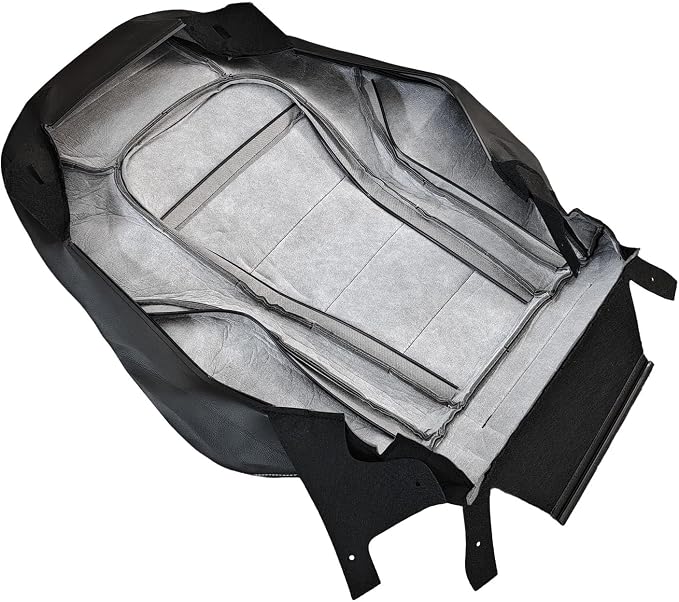Driver Side Bottom & Top Back Black Perforated Leather Seat Cover Fit for 2015-2021 Mercedes Benz C-Class C200 C250 C300 C350 C350e C400
