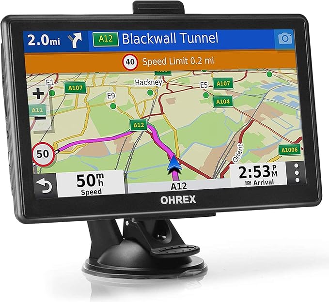 OHREX N800 GPS Navigator for Car with Bluetooth, 7” Truck GPS Commercial Drivers, 2026 Maps (Free Lifetime Updates), Semi Trucker GPS Navigation Systems, Custom Truck Routing