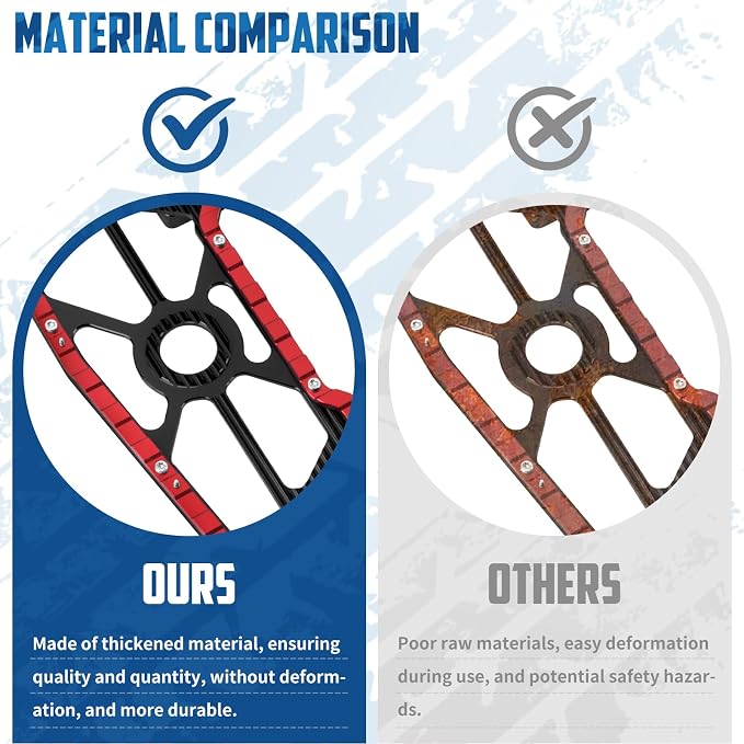 Motorcycle Driver Floorboards Front Footboards Pedal Offroad Rider Foot Pegs Fit for Harley Touring Road King Road Glide Electra Glide Street Glide Softail Dyna (Red Edge)