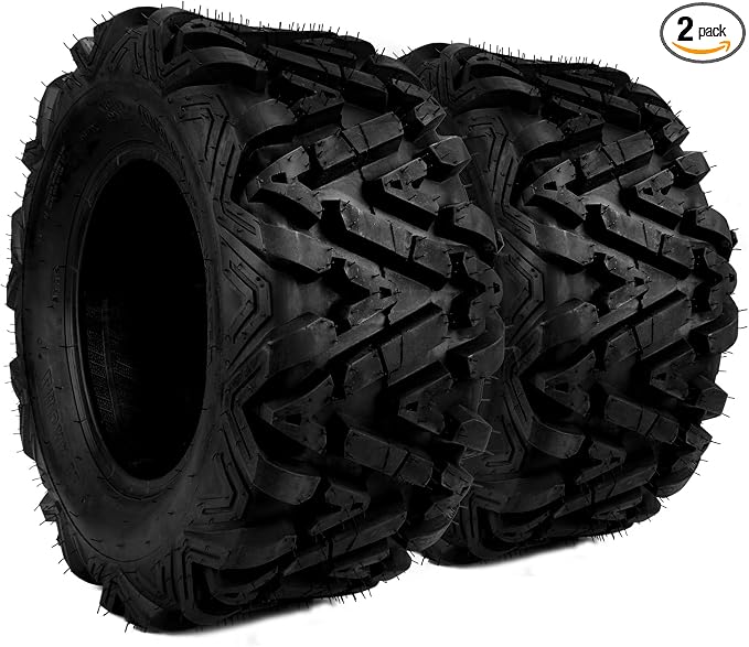 Torchbeam 25x10-12 ATV Tire, 6 -Ply Off-Road Tire for All-Terrain ATV/UTV, 2 Pack