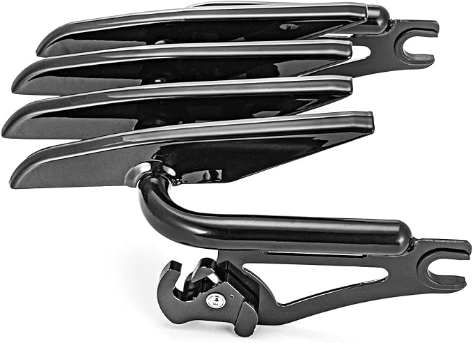 Mofun Detachable Luggage Rack Gloss Black Compatible with Harley Touring, Stealth Style Luggage Rack Fit Street Electra Road Glide Road King 2009-2025 Accessories