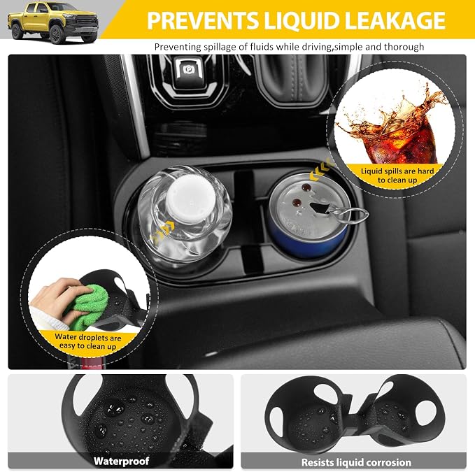 3PCS Center Console Organizer for 2023-2025 Chevy Chevrolet Colorado/GMC Canyon Armrest Tray Dashboard Storage Box and Cupholder Insert for 2023 2024 2025 Colorado/Canyon Accessories