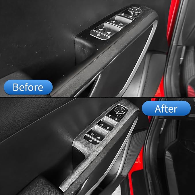 4PCS Door Lock Switch Covers Trim Compatible with Soul 2020-2026 Accessories (Wood Grain)