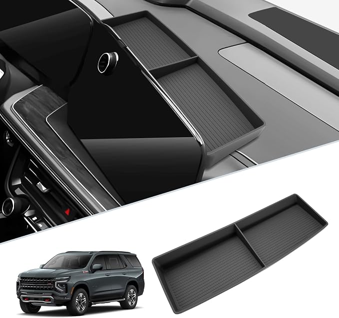 SKTU 2025 2026 Chevy Tahoe Dashboard Organizer for 2025 2026 Tahoe/Suburban Behind Screen Organizer 2025 2026 Suburban Dashboard Storage Box 2025 2026 Chevy Tahoe Accessories Dashboard Tray