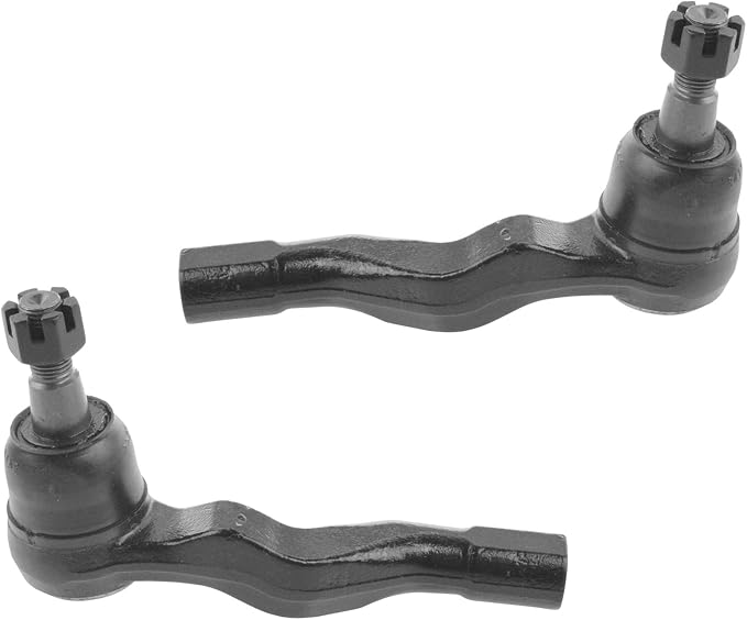 TRQ Front Outer Tie Rod Set 2 Piece Compatible with 2003-2007 Infiniti G35 03-09 Nissan 350Z