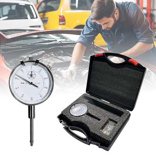 6434 Sleeve Height & Counter Bore Gauge, 0-1" Dial Indicator with 0.001" Graduation, Diesel Engine Cylinder Liner Height & Counterbore Depth Measuring Tool for Caterpillar Cummins Detroit Diesel