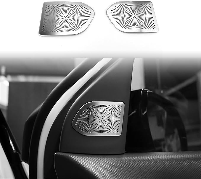 YOUTOOCAR Stainless Steel Door Speaker Covers Tweeter Audio Speaker Covers Trim Compatible with Kia EV3 2026 Accessories (Silver)