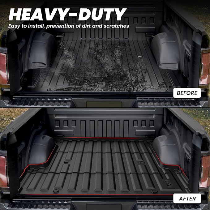 LASFIT 5.5ft Bed Mat for Ford F-150 2015-2023| F150 Lightning 2022 2023 67.1" Trcuk Bed Box Liner TPE All Weather Protector Durable & Easy Clean-Not Fit for Drop in Bedlienr