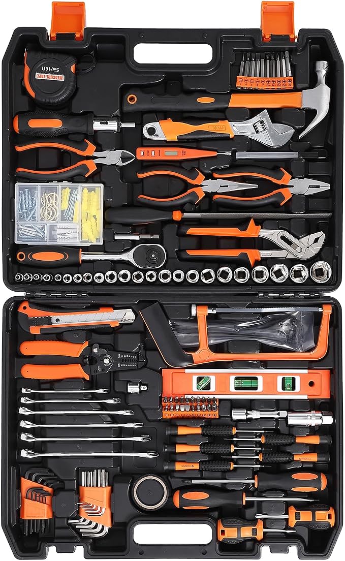 GarveeTech 236 Piece Tool Set, Socket Wrench General Home/Auto Repair Tool Kit, Combination Package Mixed Tool Set Hand Tool Kit with Plastic Toolbox Storage Case