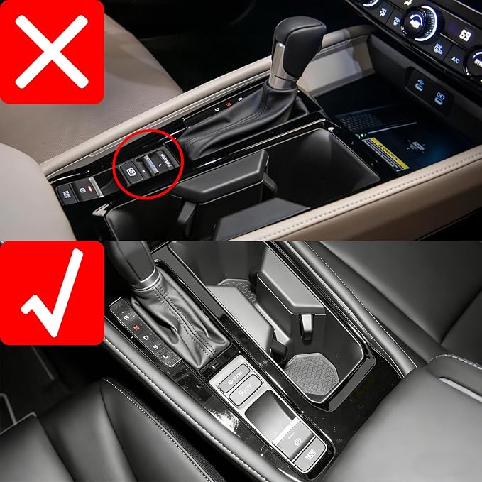 HIGH FLYING Car Accessories for Honda Accord 2023-2026 Center Console Gear Shift Panel Silicone Rubber Overlays Protector Cover Organizer Storage Box 1PC