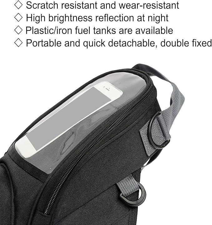 Magnetic Tank Bag - Waterproof Tank Organizer, Multi-Pocket Motorcycle Pouch | Compact Travel Companion Providing Weatherproof Protection for Long Road Trips, Storage Pack with Riding Use