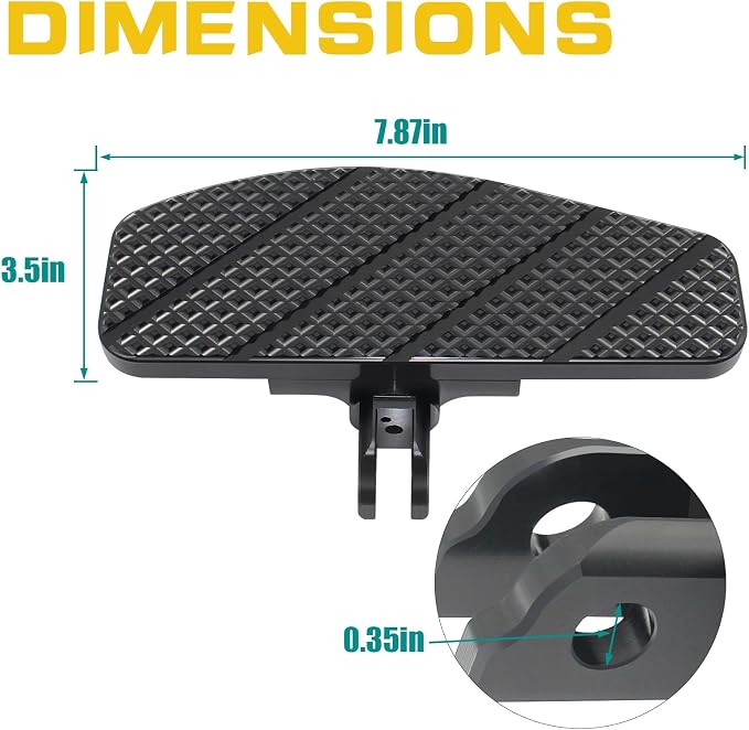 8.0“ Mini Driver Foot Pedal Footpegs Floorboards for 2018-2025 Harley Davidson FX Softail Standard, Street Bob, FXDR 114, Fat Bob, Low Rider, Low Rider S/ST, Breakout