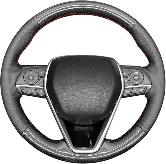 MEWANT Steering Wheel Cover for Toyota RAV4 2019-2024/Camry 2018-2024/Corolla 2020-2024/Avalon 2019-2022 Hand-Stitched Steering Wheel Wrap