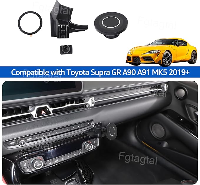 Car Phone Mount Compatible with Toyota Supra GR A90 A91 MK5 2018-2026, Center Console Air Outlet Cell Phone Holder, Handsfree Air Vent Phone Stand, Style A