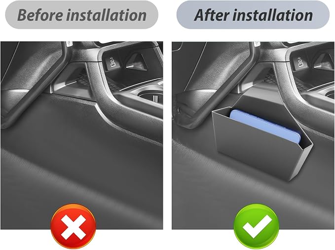 SKTU Upgrade 2PCS for 2024 2025 2026 Ford Ranger Center Console Organizer for 2024-2026 Ford Ranger (XL/XLT/Lariat/Raptor) Central Console Hanging Storage Box Ford Ranger 2024 2025 2026 Accessories