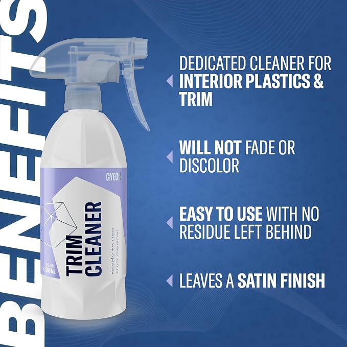 GYEON Trim EVO Ceramic Trim Restorer + TrimCleaner Prep Kit – Plastic & Vinyl Restoration System – Deep Clean, Restore, and Protect Faded Exterior Trim with Hydrophobic SiO₂ UV-Resistant Coating