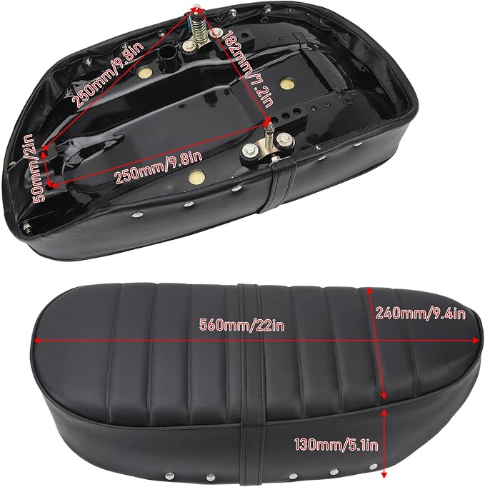 Motorcycle Seat Cushion, Motorbike Seat, Replacement Motorcycle Cushion Seat Pad for CT70 Trail 70 1969 to 1971