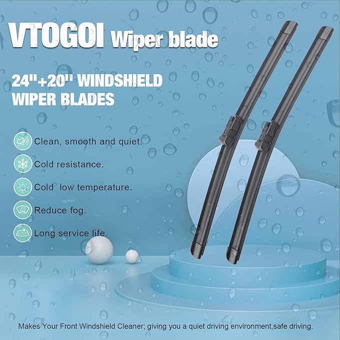 OEM Windshield Wiper Blades Replacement for BMW X5 2007 2008 2009 2010 2011 2012 2013, All Weather Original Factory Quality Front & Rear Wipers Set 24"+20"+15" (Pack of 3)