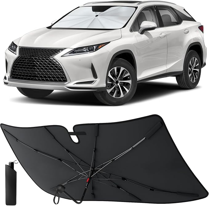 EcoNour Windshield Sunshade & Window Tint for Lexus RX 350 2016 2017 2019 2020 2021 2022 | Front Windshield Sun Shade UV Heat Blocker | Foldable Car Sun Visor Interior Cooling Accessories