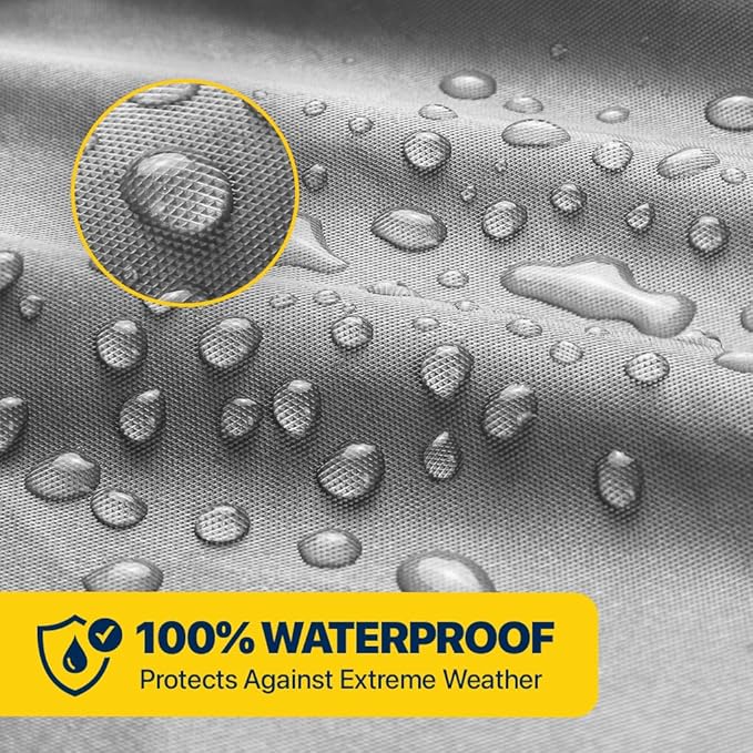 Seal Skin Covers Motorcycle Cover - All Season Waterproof Outdoor Protection Bike Cover - Protect Against Rain, Snow, Sun, UV & Hail, Fits Upto (97" - 111")