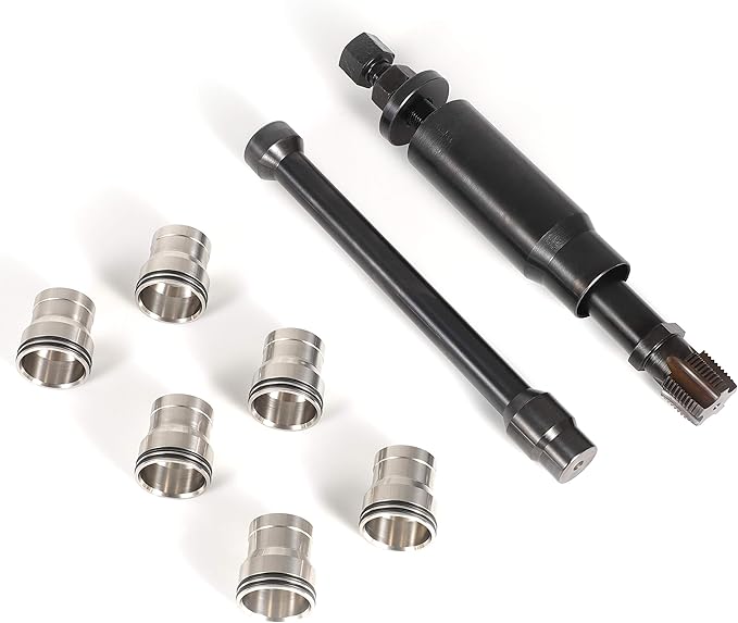 Injector Sleeve Cup Removal Installation Tool with Parts Kit for Cat 3126 / 3126B Caterpillar C7 C9 with Style HUEI injectors