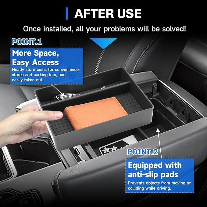 SXCY 3PCS for 2026 Lexus TX Center Console Organizer [2Layer] + Dashboard Organizer for 2024 2025 2026 Lexus TX Accessories Center Console Tray 2026 Lexus TX Armrest Console Organizer Dash Tray