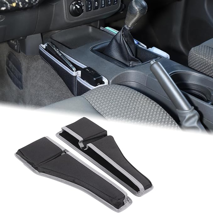 Aunginsy Center Console Gear Shift Side Storage Bag Compatible with Nissan Frontier 2009-2017, Central Control Gear Shifter Box Left & Right Side Panel Storage Pocket Organizer Tray Pouch Accessories