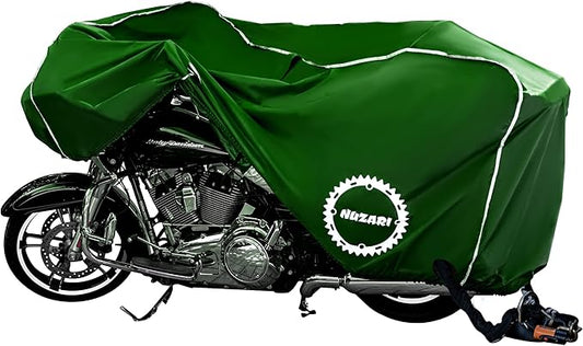Nuzari Premium Motorcycle Cover - Motorcycle Covers Waterproof Outdoor Storage - Harley Davidson Motorcycle Cover - Motorcycle Accessories XXL