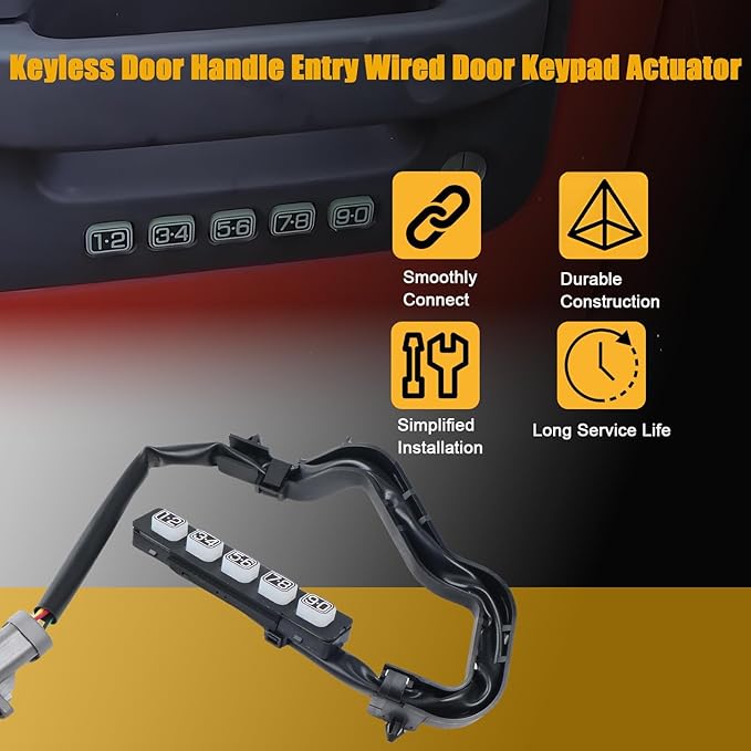 AL3Z-14A626-AAW Keyless Entry Wired Door Keypad Actuator Fit for Ford F150 2009-2014, for Lincoln Mark LT 2010-2014 Left Driver Side Replace# 9L3Z14A626AA AL3T14A626AAW