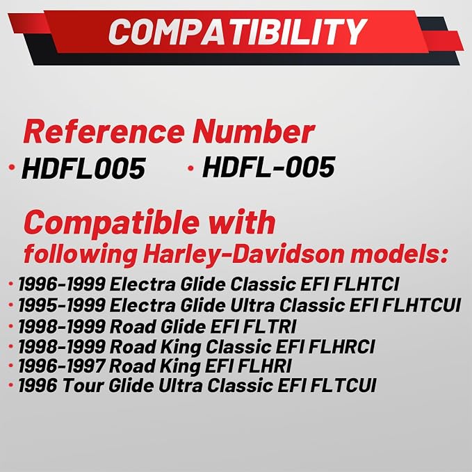 HDFL005 Upgraded Fuel Injection Lines Compatible with Harley-Davidson 1995 1996 1997 1998 1999 Electra Glide Road King Road Glide Replace HDFL-005
