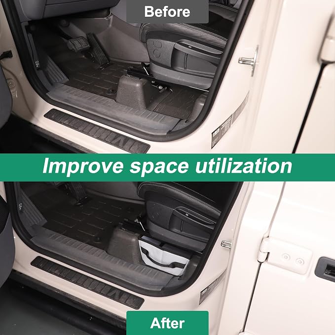Compatible with Ineos Grenadier 2020-2026 Under Seat Storage Tray, Customized Oxford Cloth Driver Passenger Underseat Hidden Organizer Tool Box with Anti-Slip and Handle (Gray)