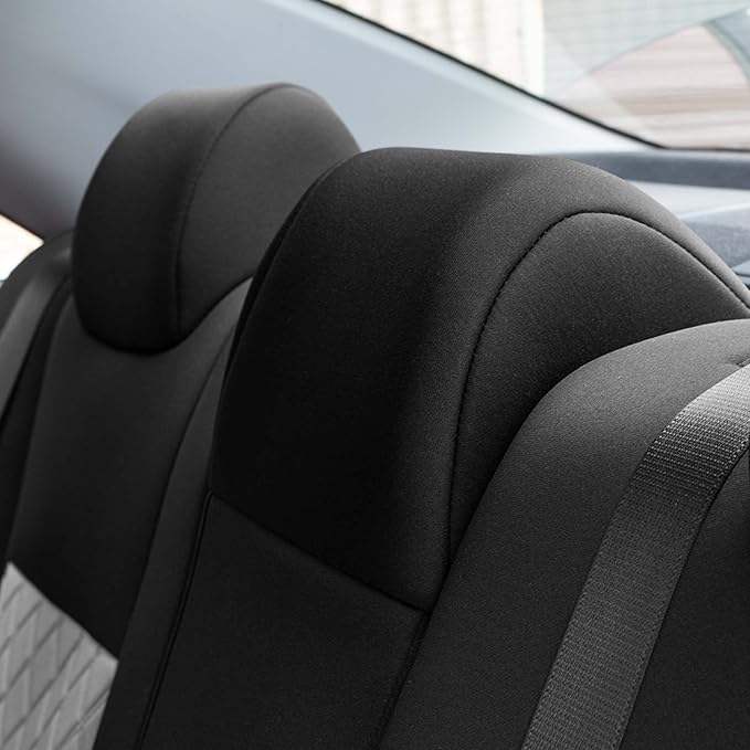 FH Group Custom Fit Seat Covers Specifically Made for 2012-2017 Toyota Camry LE | SE | XSE | XLE - Ultraflex Neoprene Waterproof Car Seat Cover, Rear Set Gray