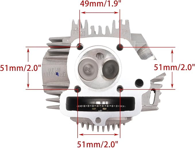 WOOSTAR 56mm Big Bore Cylinder Head Replacement for YinXiang 140cc Engine YX140 1P56FMJ Motor Dirt Pit Bike