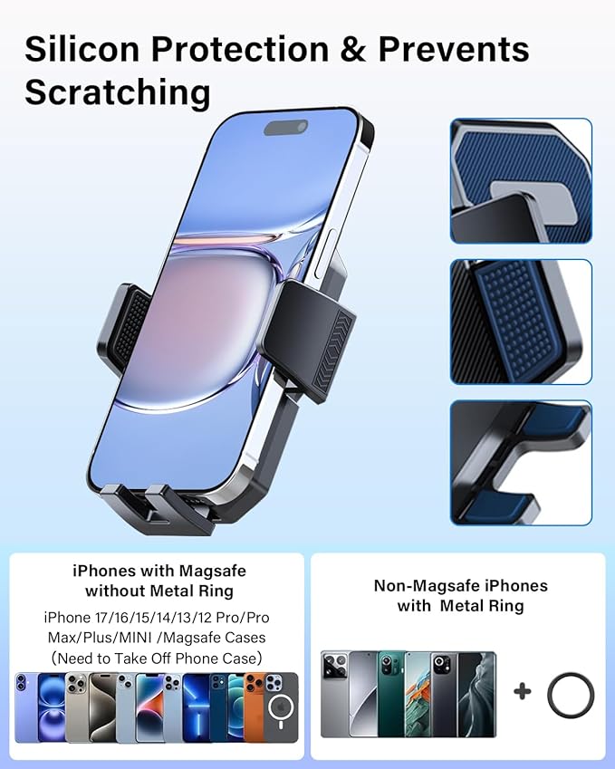 PZK Car Phone Mount for 2019-2025 2026 Toyota Corolla/Corolla Hatchback /2022-2025 2026 Corolla Cross Accessories 8-inch Screen Auto Lock Car Phone Holder 360° Rotation Not Affect Vent Phone Cradles