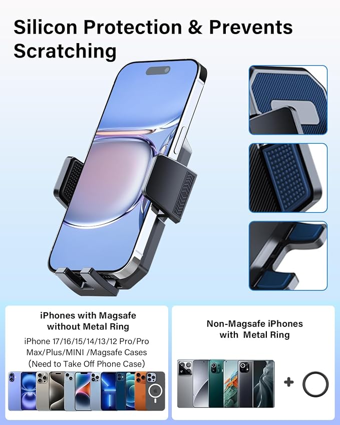 PZK Car Phone Mount for Toyota RAV4 2013-2015 2016 2017 2018 Accessories Custom Air Vent Phone Holder Auto Lock Phone Holder Hands Free 360° Rotation Cell Phone Automobile Cradles