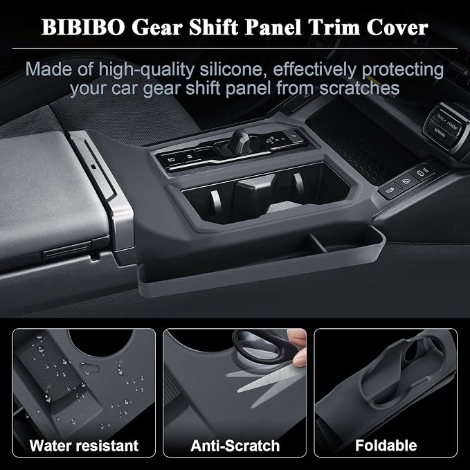 BIBIBO for New 2026 Toyota RAV4 Gear Shift Panel Cover 2026 Toyota RAV4 (LE, SE, XLE Premium,Woodland,XSE,Limited) Gear Shift Trim Cover Silicone w/Side Storage Box